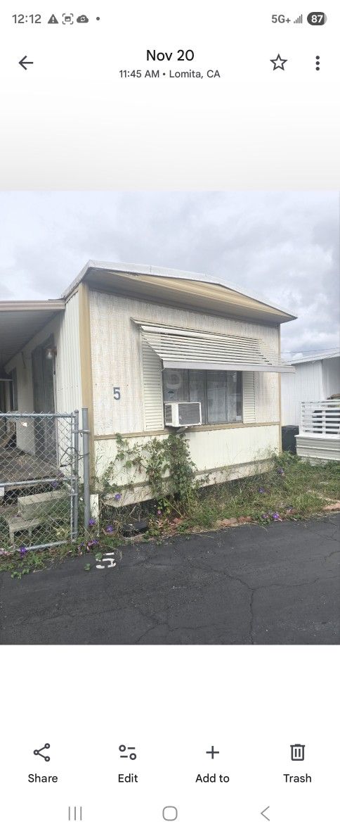 Mobile Home De Venta Una Recamara Un Baño Lista Para Moverla A Su Propiedad Oh Espacio