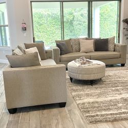 Gray Full Size Sofas Sets 