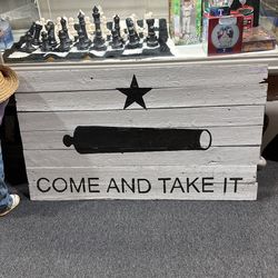 Come and Take It Painted Wood Signs