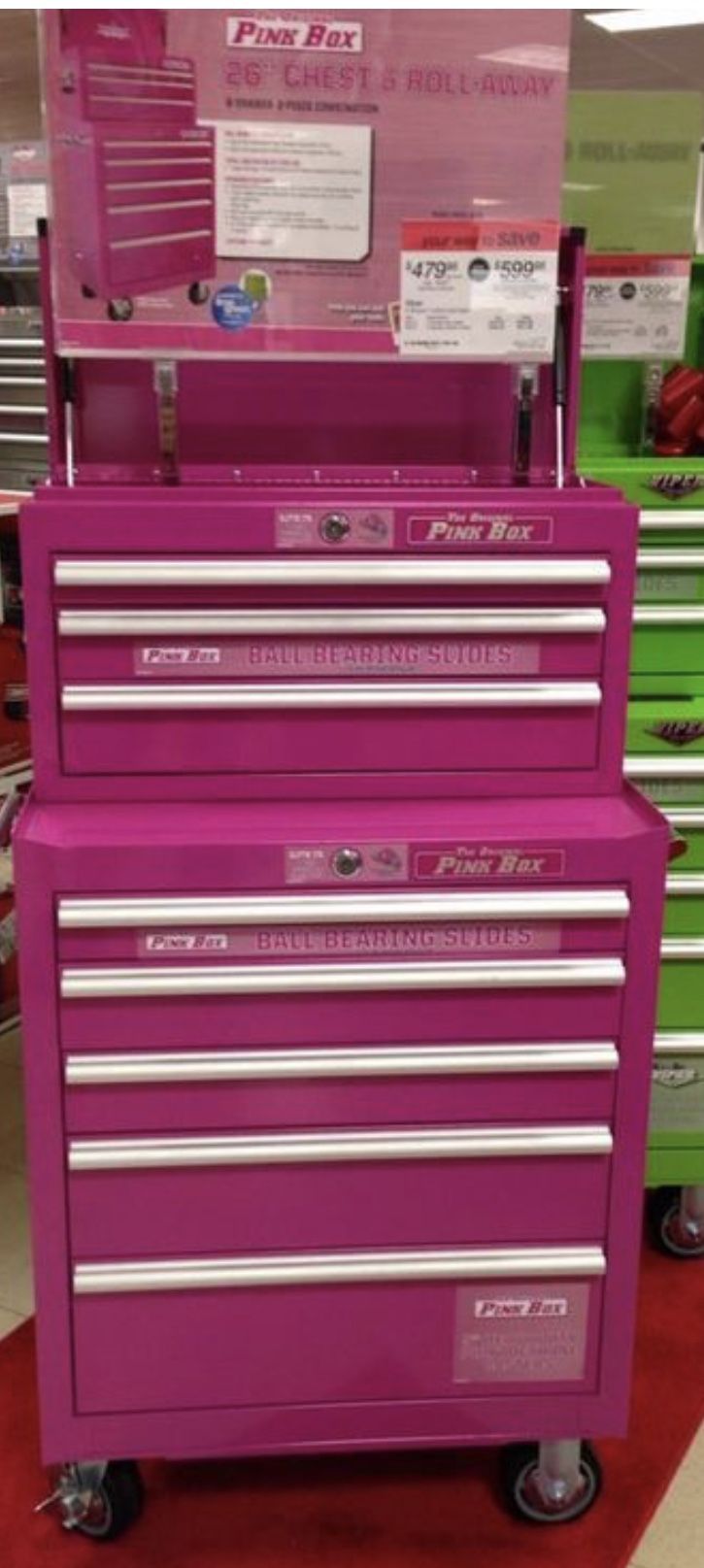 The original pink box 26 inch 5 drawer rolling tool box for Sale in  Chicago, IL - OfferUp