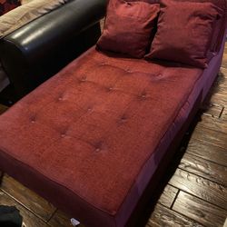 ROCHE BOBOIS Red Velvet Chase Lounge Feather Down Pillows 68”x13”