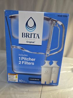 Brita Original 10-Cup Water Pitcher with 2 Filters