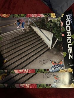 Signed Paul Rodriguez Skateboard Poster