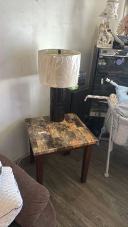 Night stand with lamp included