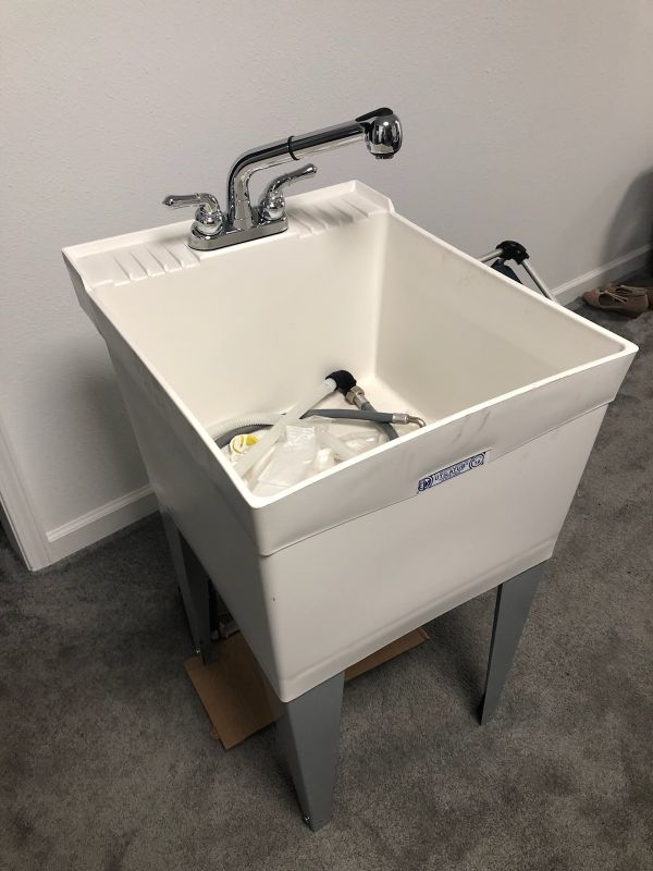 Garage Wash Basin Sink Brand New Never Used Completely Garage Wash Basin Sink Brand New Never Used Completely With All The Hoses And Attachments