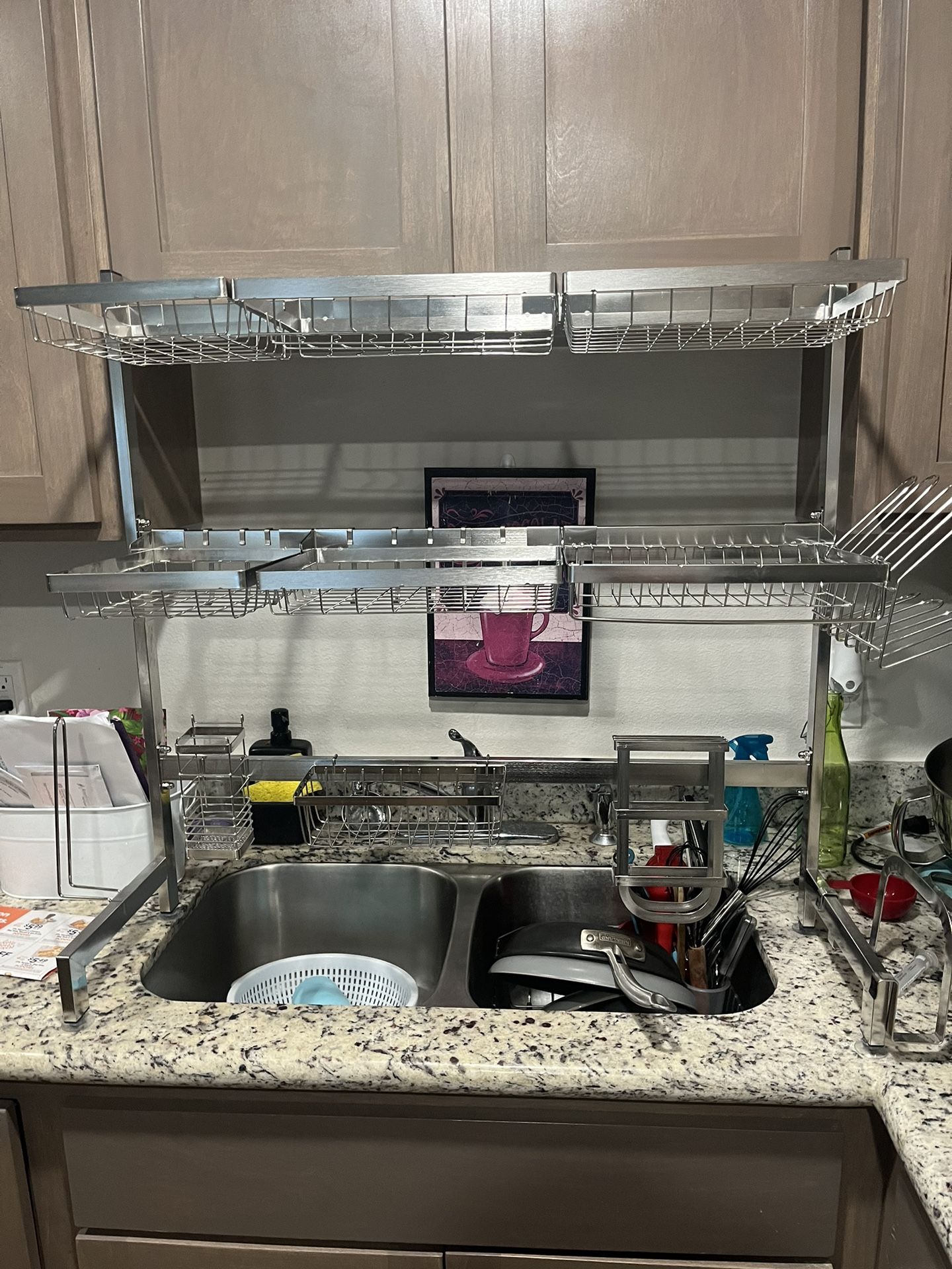 Over Sink Dish Drying Rack 3 Tier 