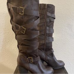 Steve Madden Distressed Heeled Boots 