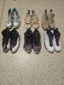 MENS mixed Sneaker Lot of 6 Pairs with Nike jordans