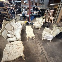 6 Piece Rococo French Provincial living room furniture