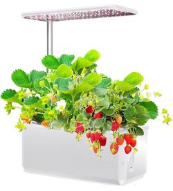6 Pods Hydroponics Growing System with LED Grow Light Indoor Garden Smart Herb Garden Kit Plants Germination Kit Automatic Timer Height Up to 17" Whit