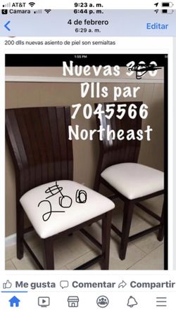 200 dlls high chairs new firm price northeast. 2 chairs