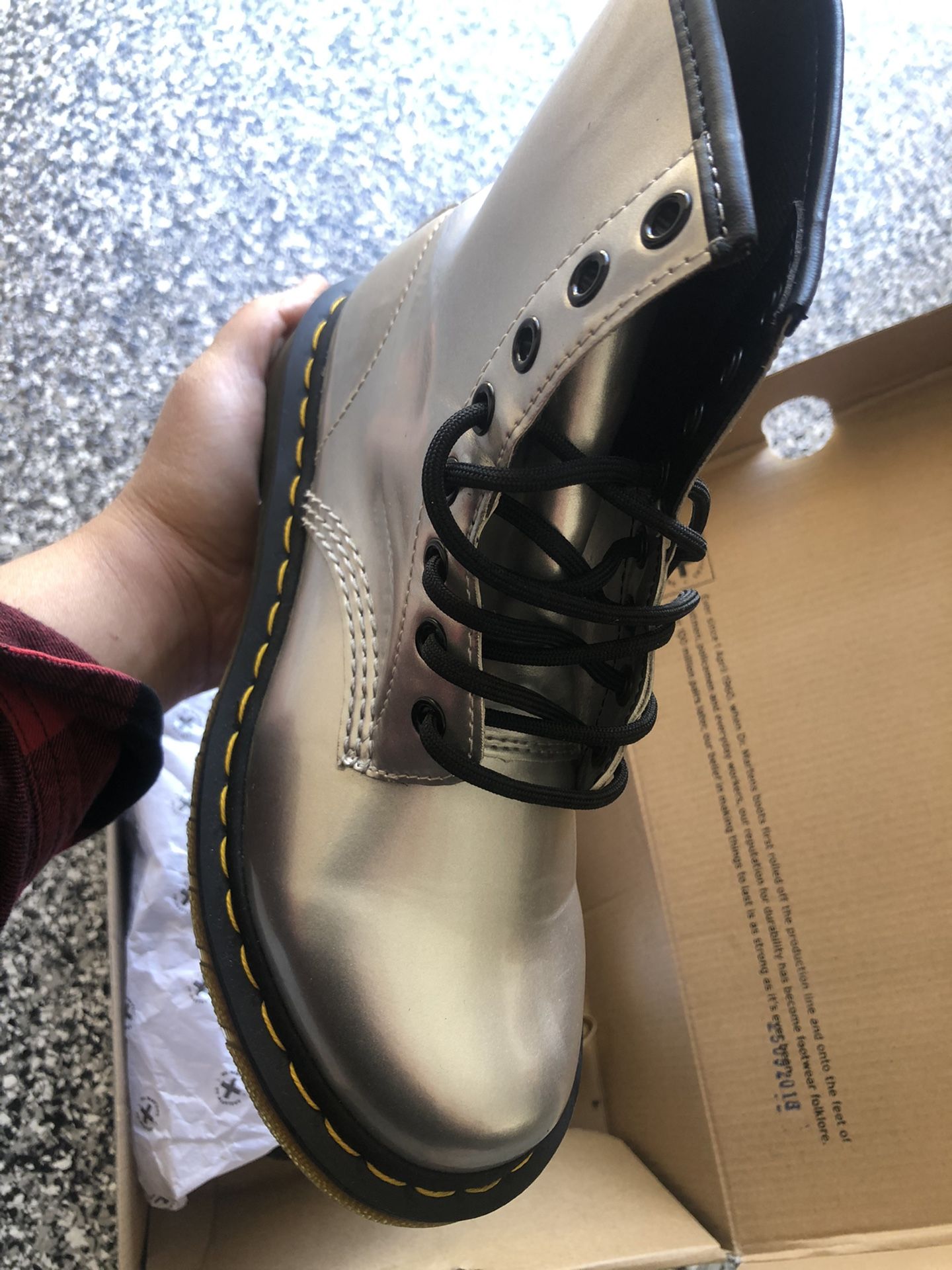 NEW Silver Dr Martens Womens Size 6