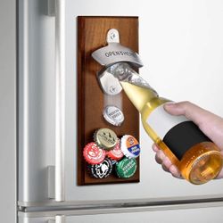 Brandnew Gifts for Men Dad Husband, Wall Mounted Magnetic Bottle Opener, Unique Christmas Beer Gift Ideas for Him Boyfriend, Stocking Stuffers Cool St