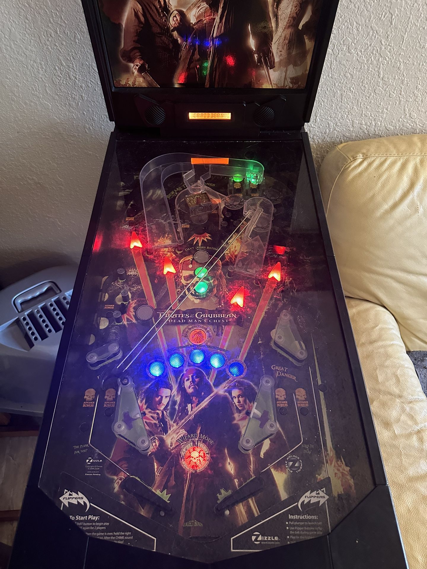 Zizzle Home Pinball Arcade Machine 