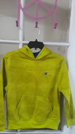 Champion Hoodie nice yellow color, only worn 1 time. Like new boys size 10/12 Medium