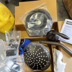 MOEN Eva Posi-Temp Rain Shower Single-Handle Shower Only Faucet Trim Kit in Oil Rubbed Bronze