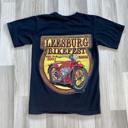 Leesburg Bike Fest  2007 Indian Motorcycle T-shirt. Size Small. Good Condition, See All Pics 