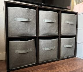 6 cube organizer with fabric inserts