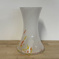 Glass Vase Yellow and Orange