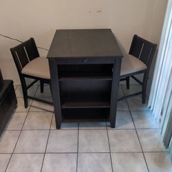Nice 2 Seater Small Space Table With Shelves