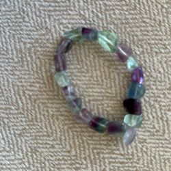 Fluorite Stone Stretch Bracelet