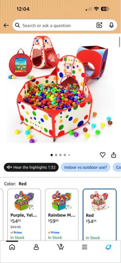 Kids Play Tunnel and ball pit