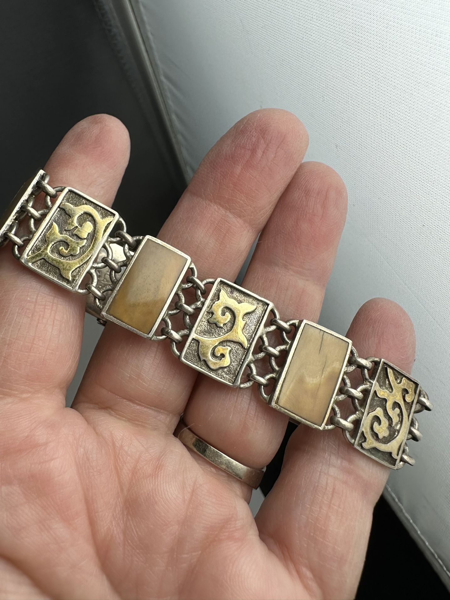 Sterling silver and 14 K gold filled bracelet