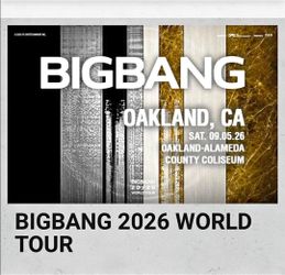 2 Big Bang 9/5 Saturday Tickets (Section 107) - 100% LEGIT