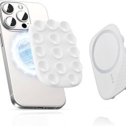 new Magnetic Phone Suction Grip, Shower Phone Holder for MagSafe, Octo Phone Sticky Buddy Suction Grip for iPhone 16 15 14 13 12, Birthday Christmas f