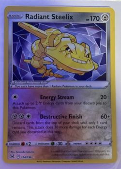 Pokémon TCG Radiant Steelix Sword & Shield - Lost Origin 124/196 Radiant