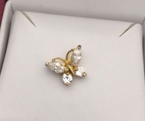 Sterling Gold Tone CZ Pendant