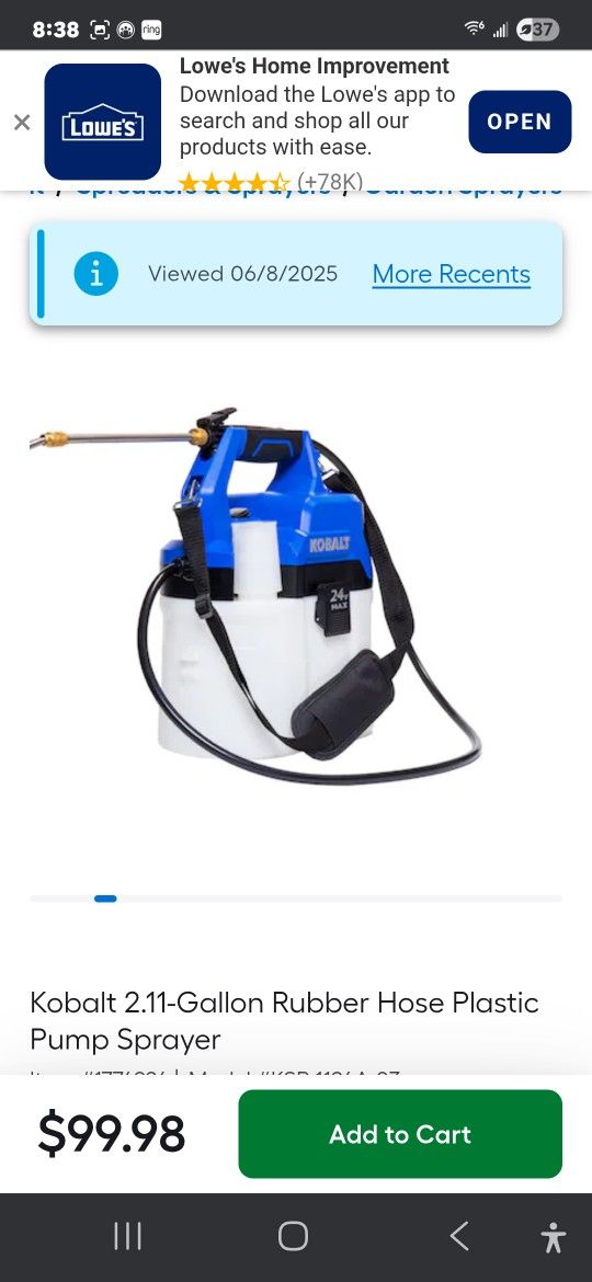 Kobalt 24v Sprayer