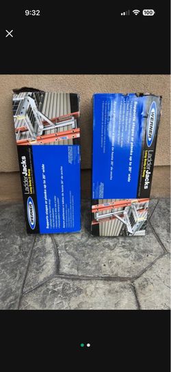 2 Werner ladder jacks long body - 2 rung support stages or planks up to 20” wide new asking $75 each