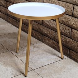 Gold Midcentury Style End Table