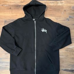 Stussy Black Zip-Up Hoodie