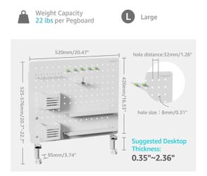 Pegzone clamp on desk