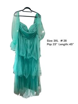 New Teal Formal Dress-size:  3XL