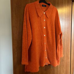 Vintage Denim & Co. Long Sleeve Button Up Long Cardigan Sweater 3XL
