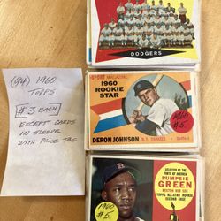 🐿️  (94) 1960 TOPPS BASEBALL CARDS  🥸  ($3.00 - $5.00 Each card)