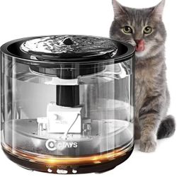 Ciays 67oz/2L Pet Water Fountain Automatic Cat Drinking Fountain Multi Filtration System Pet Water F