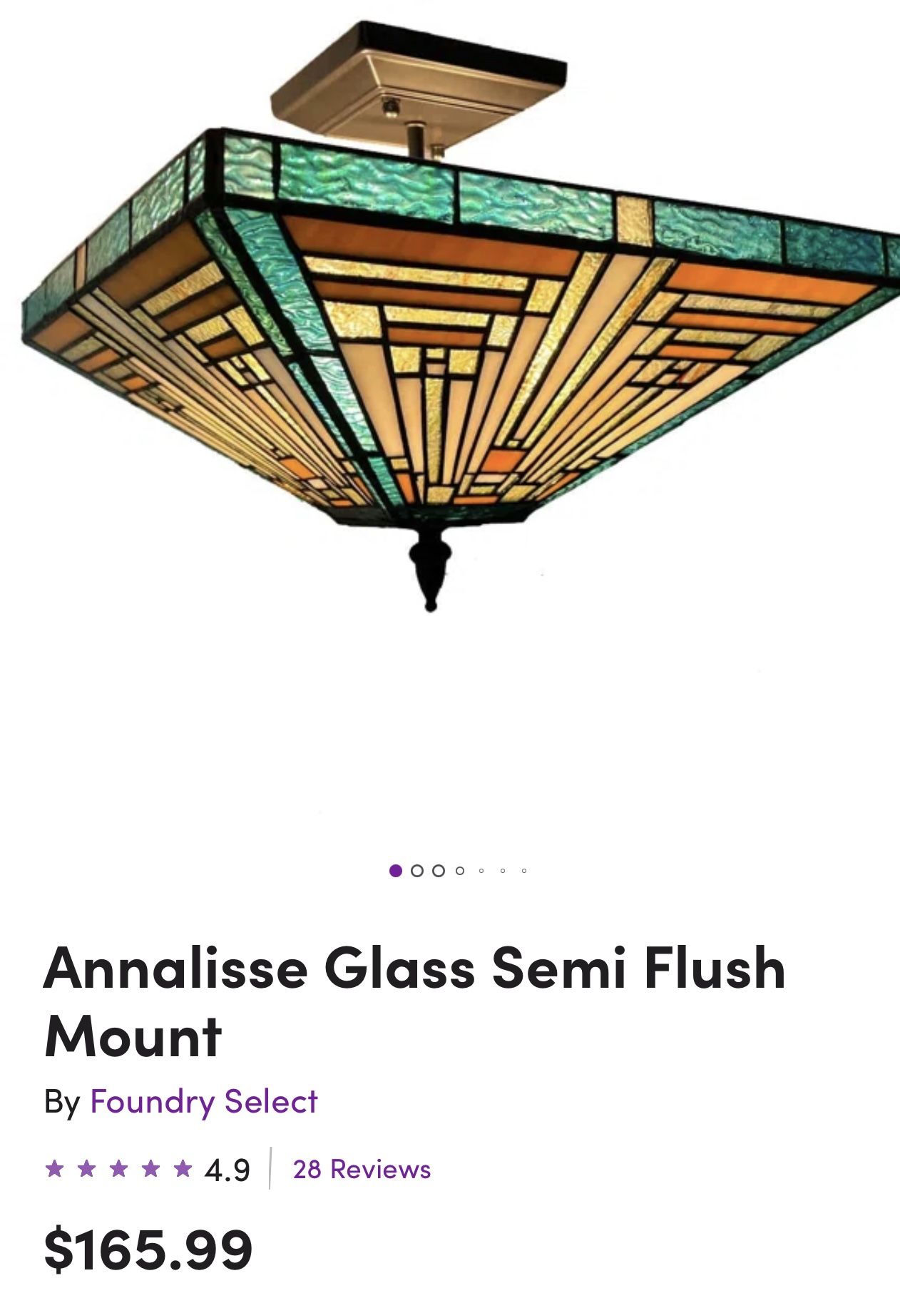 Annalisse Glass Ceiling Lamp