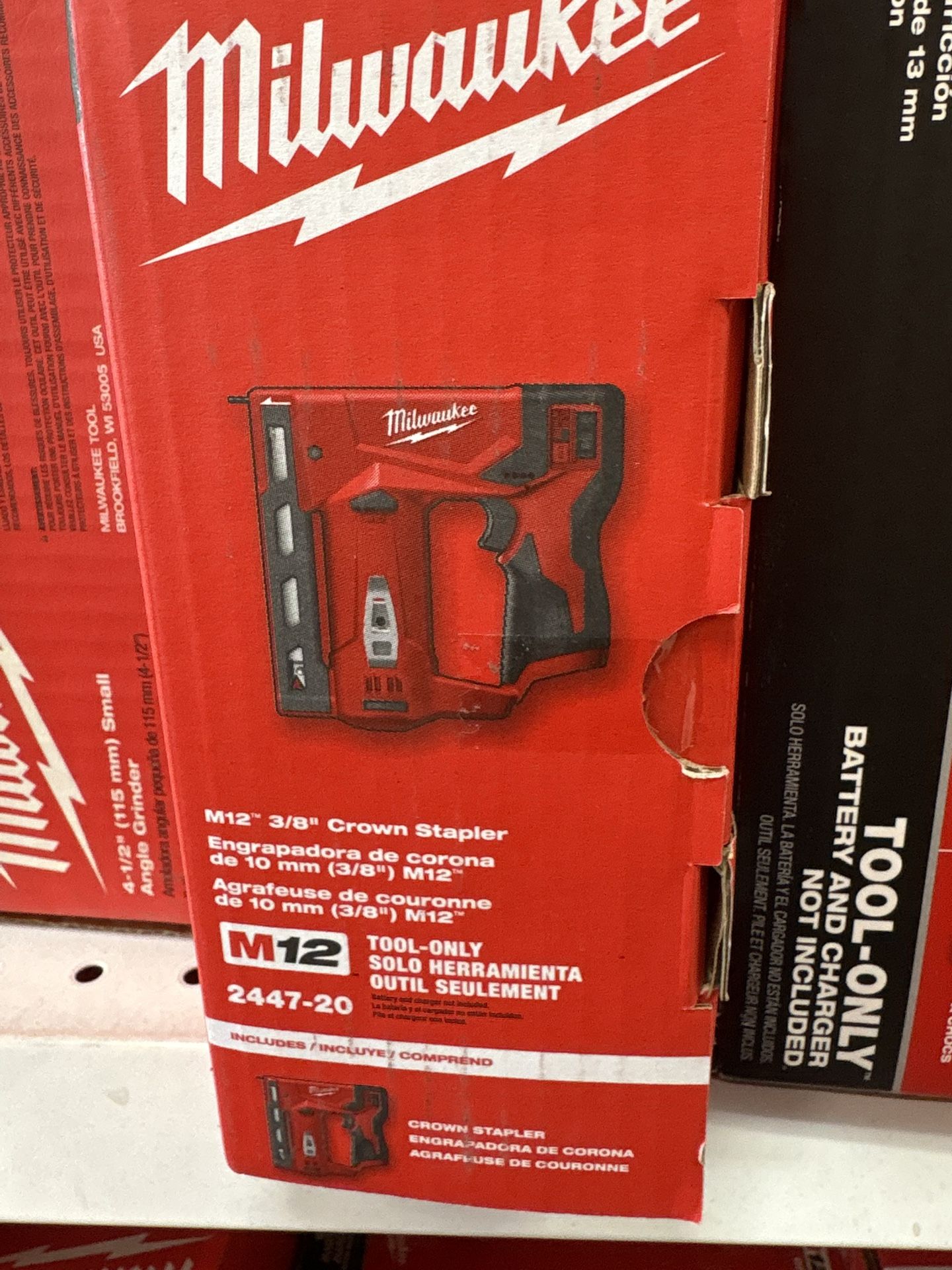 Milwaukee New 3/8” Crown Stapler M12
