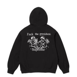 Supreme President Hoodie Black FW25 Size XL