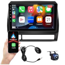 Car Radio for Toyota Tacoma 2005-2015 with Wireless carplay & Android auto, 9 inch IPS Touch Screen Car Stereo Android 14.0 with Backup Camera Bluetoo