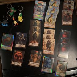 Italian Brain, Rot Trading Cards And Blind Bag Keychain Figures