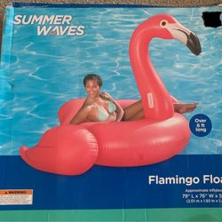 Supersized Inflatable Flamingo Pool float 