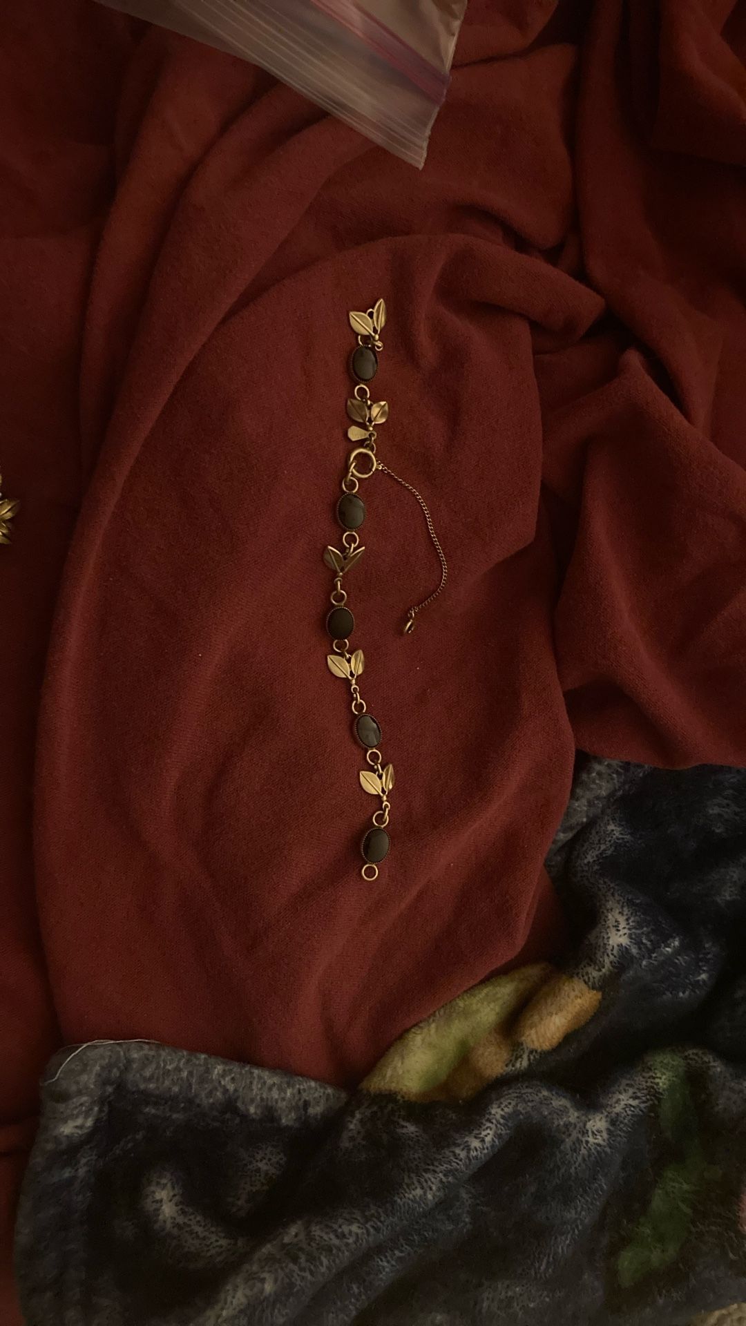 Vintage Onyx Gold Filled Bracelet 