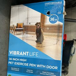 36in Pet Pen With Door