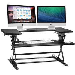 Black Height Adjustable Desk Sit / Stand Desktop