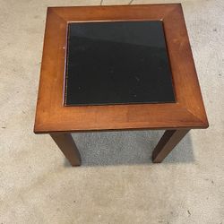 One Wood End Table